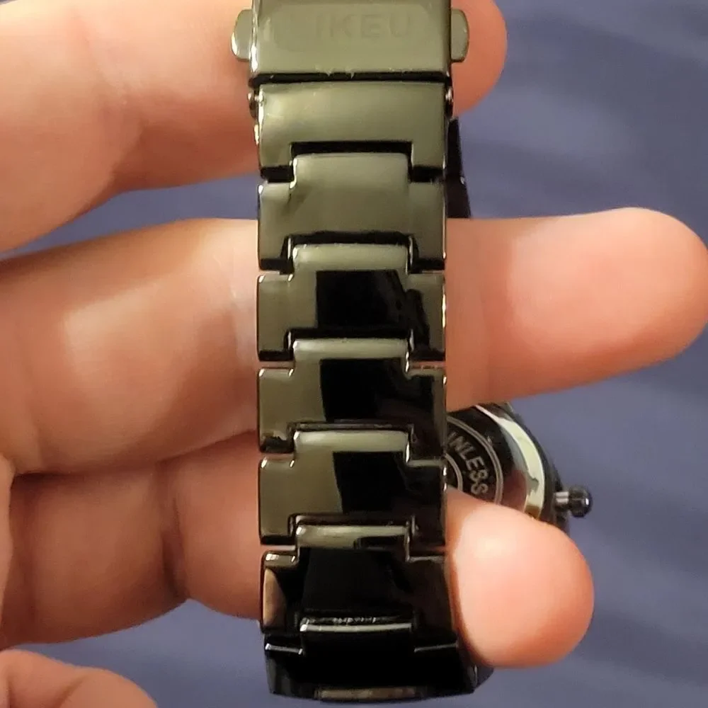 LIKEU BLACK STAINLESS STEEL WATCH
